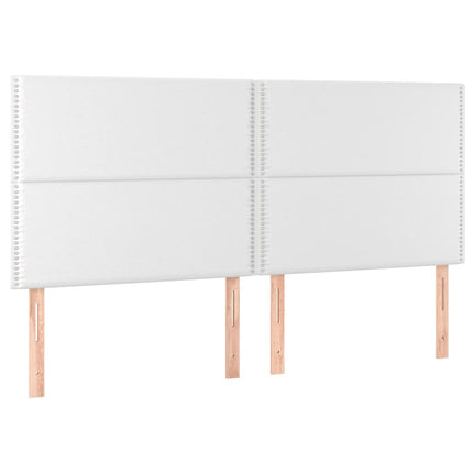 kontinentalseng med madras 200x200 cm kunstlæder hvid