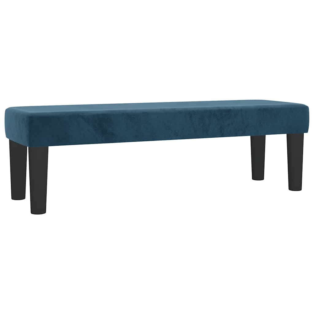 kontinentalseng med madras 140x190 cm fløjl mørkeblå
