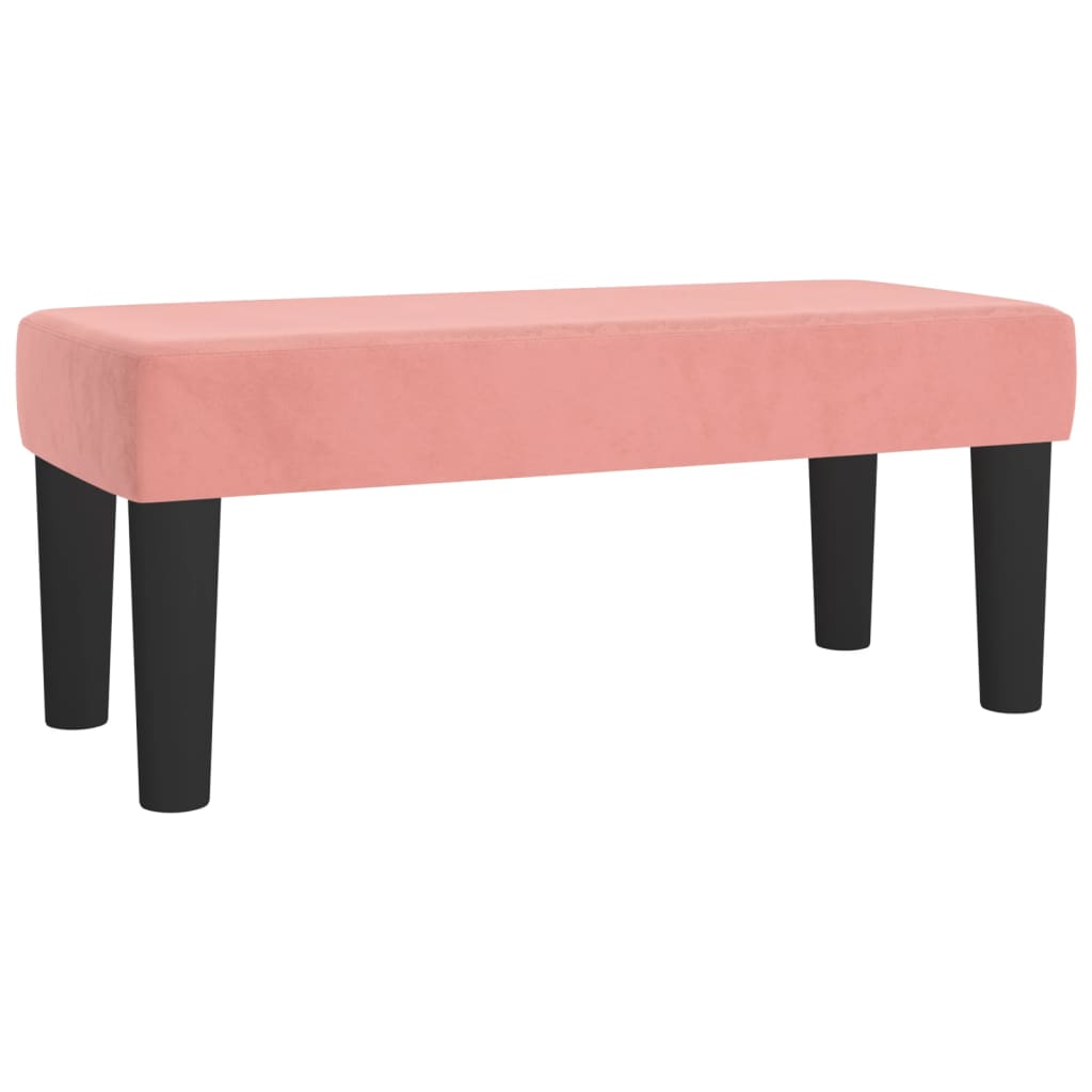 kontinentalseng med madras 90x190 cm fløjl pink