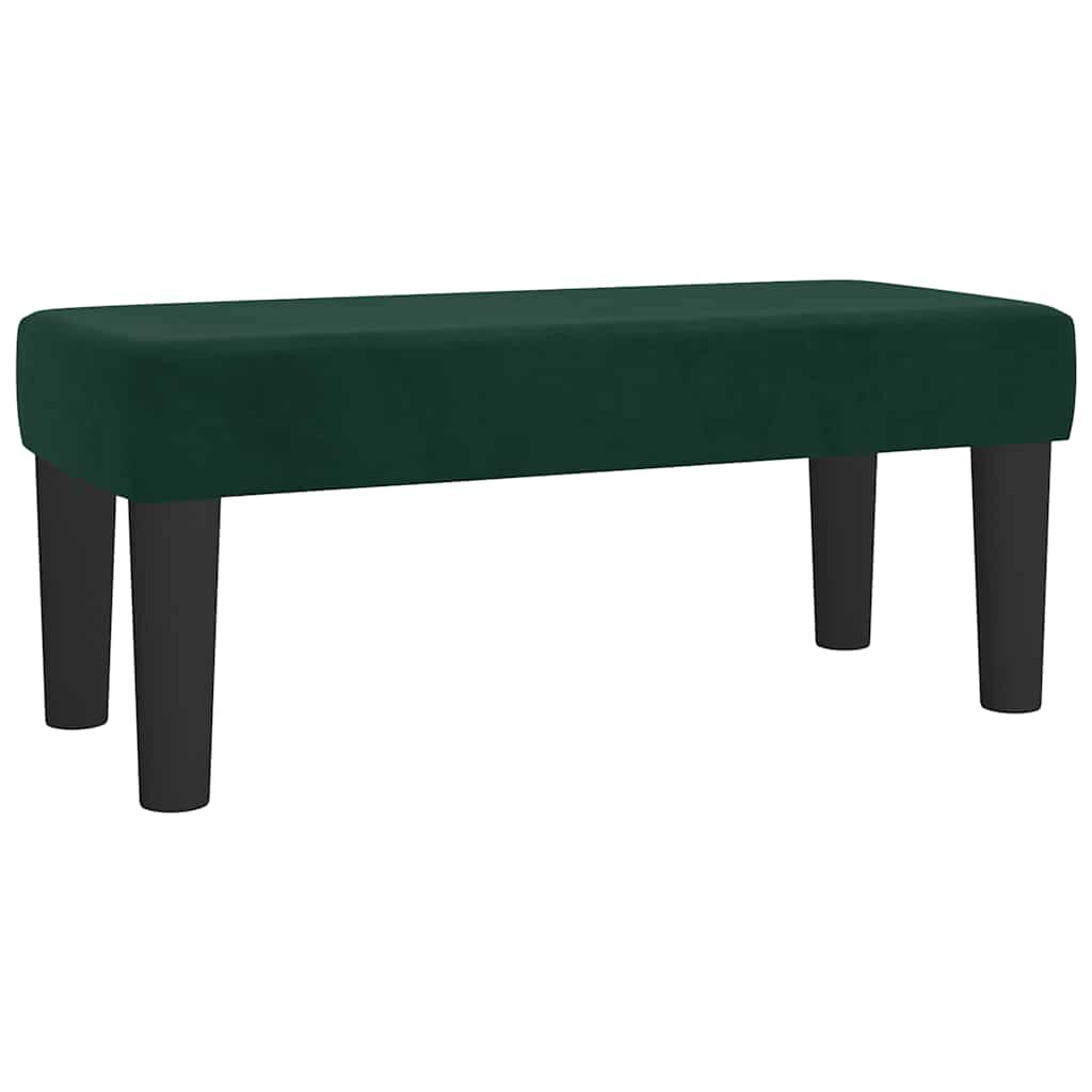 kontinentalseng med madras 90x200 cm fløjl mørkegrøn