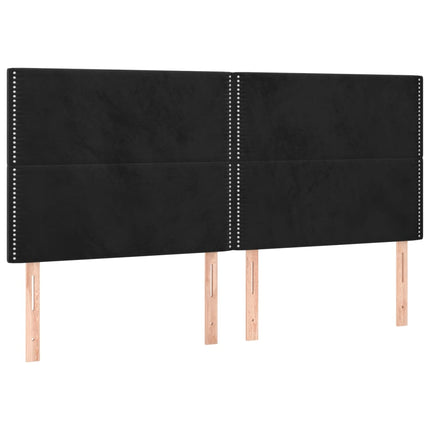 kontinentalseng med madras 180x200 cm fløjl sort