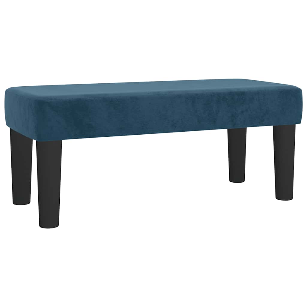 kontinentalseng med madras 90x190 cm fløjl mørkeblå