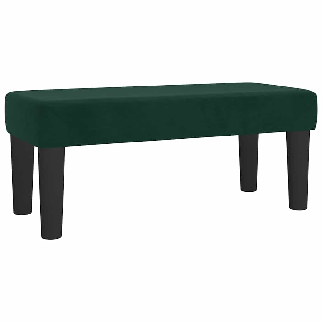 kontinentalseng med madras 90x200 cm fløjl mørkegrøn