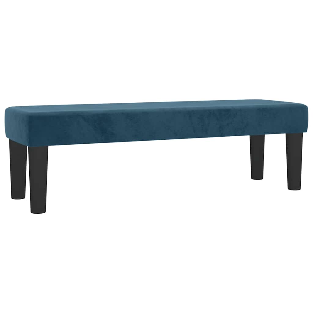 kontinentalseng med madras 140x190 cm fløjl mørkeblå