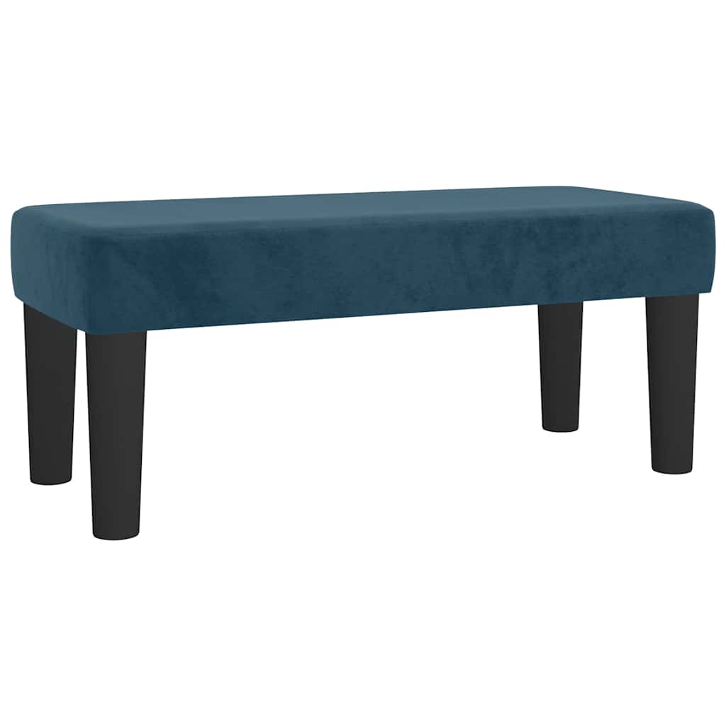 kontinentalseng med madras 80x200 cm fløjl mørkeblå