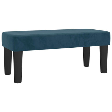 kontinentalseng med madras 90x200 cm fløjl mørkeblå