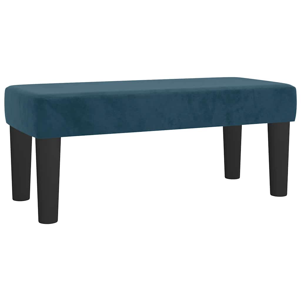 kontinentalseng med madras 90x200 cm fløjl mørkeblå