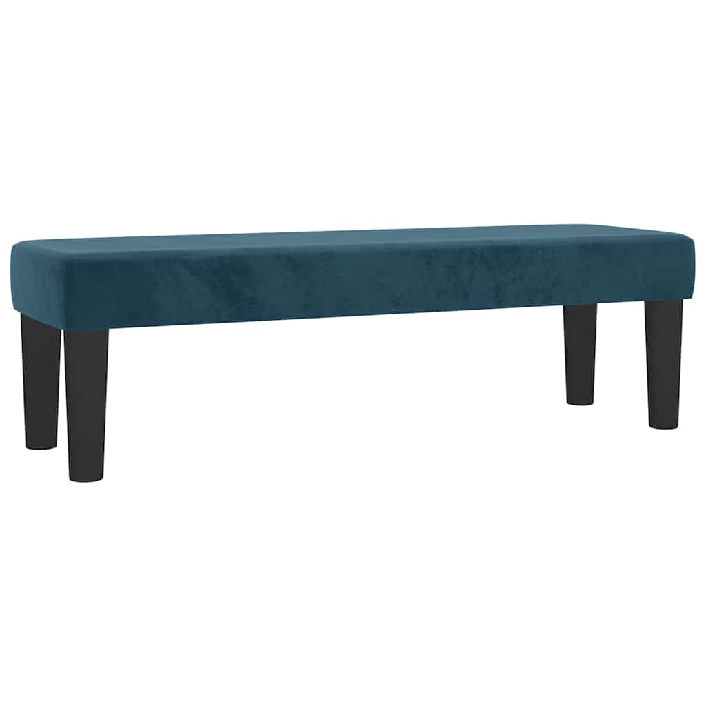 kontinentalseng med madras 140x190 cm fløjl mørkeblå