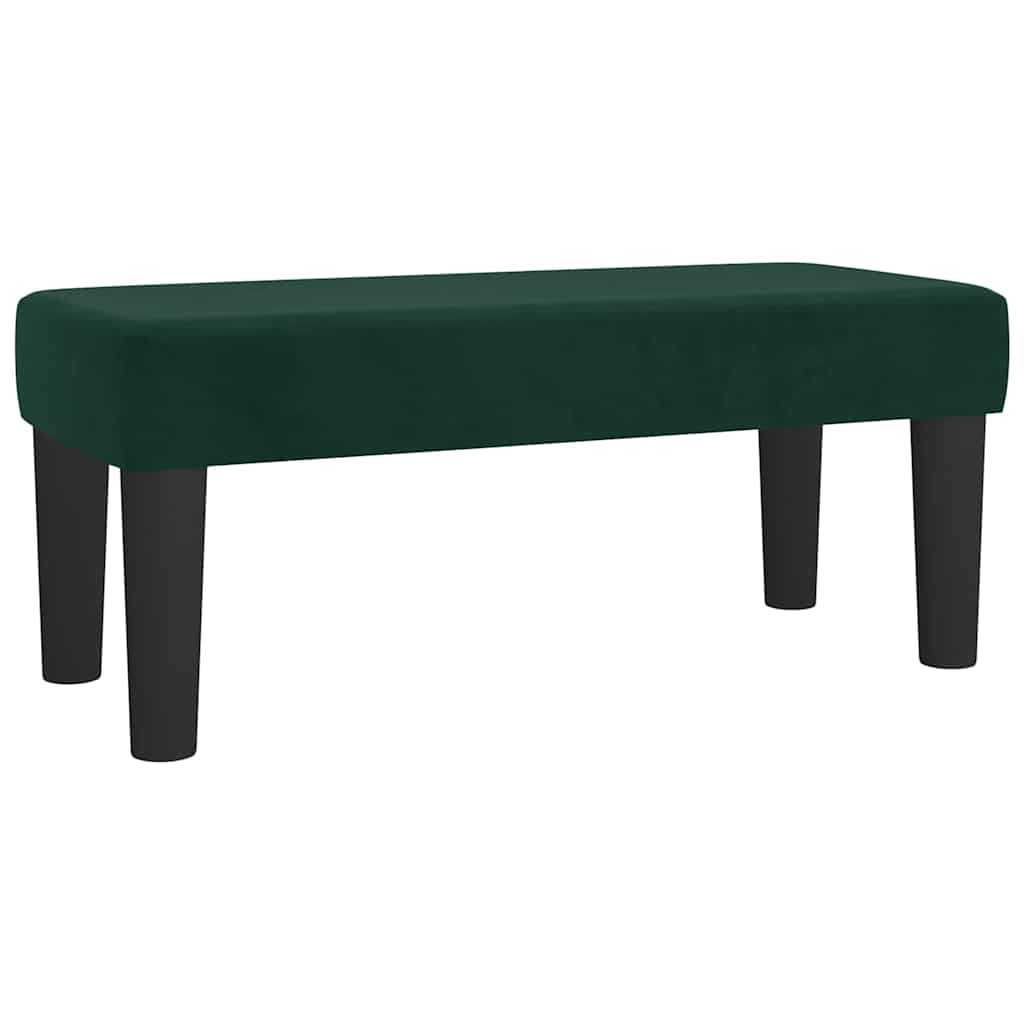 kontinentalseng med madras 80x200 cm fløjl mørkegrøn