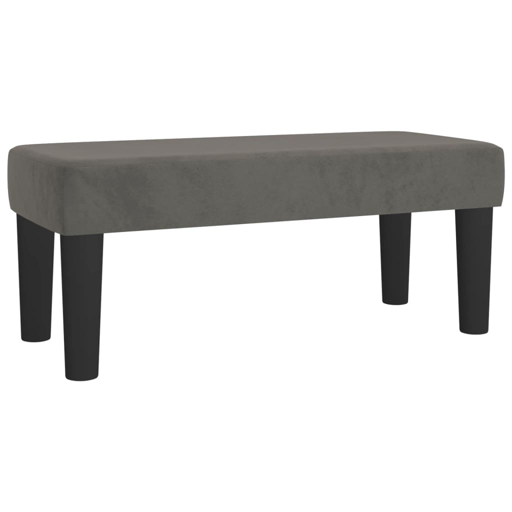 kontinentalseng med madras 90x190 cm fløjl mørkegrå