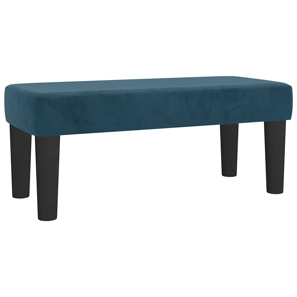 kontinentalseng med madras 90x190 cm fløjl mørkeblå