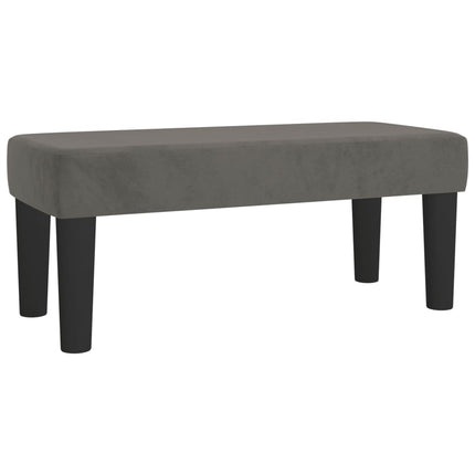 kontinentalseng med madras 90x200cm fløjl mørkegrå
