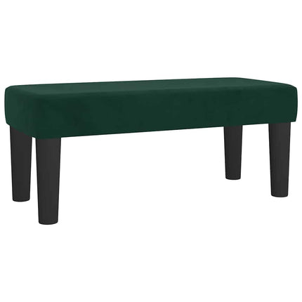 kontinentalseng med madras 90x200 cm fløjl mørkegrøn