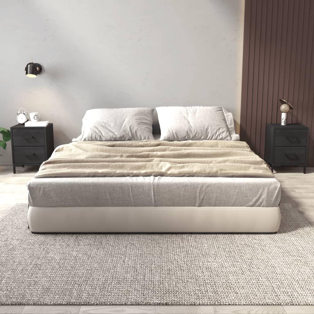 sengeborde 2 stk. 36x30x45 cm massivt fyrretræ sort