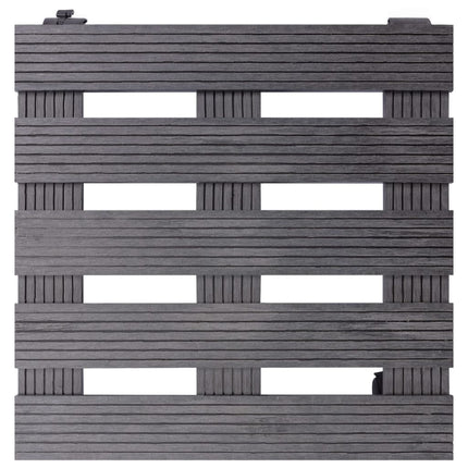 plantevogne 4 stk. 30x30x7,5 cm WPC grå