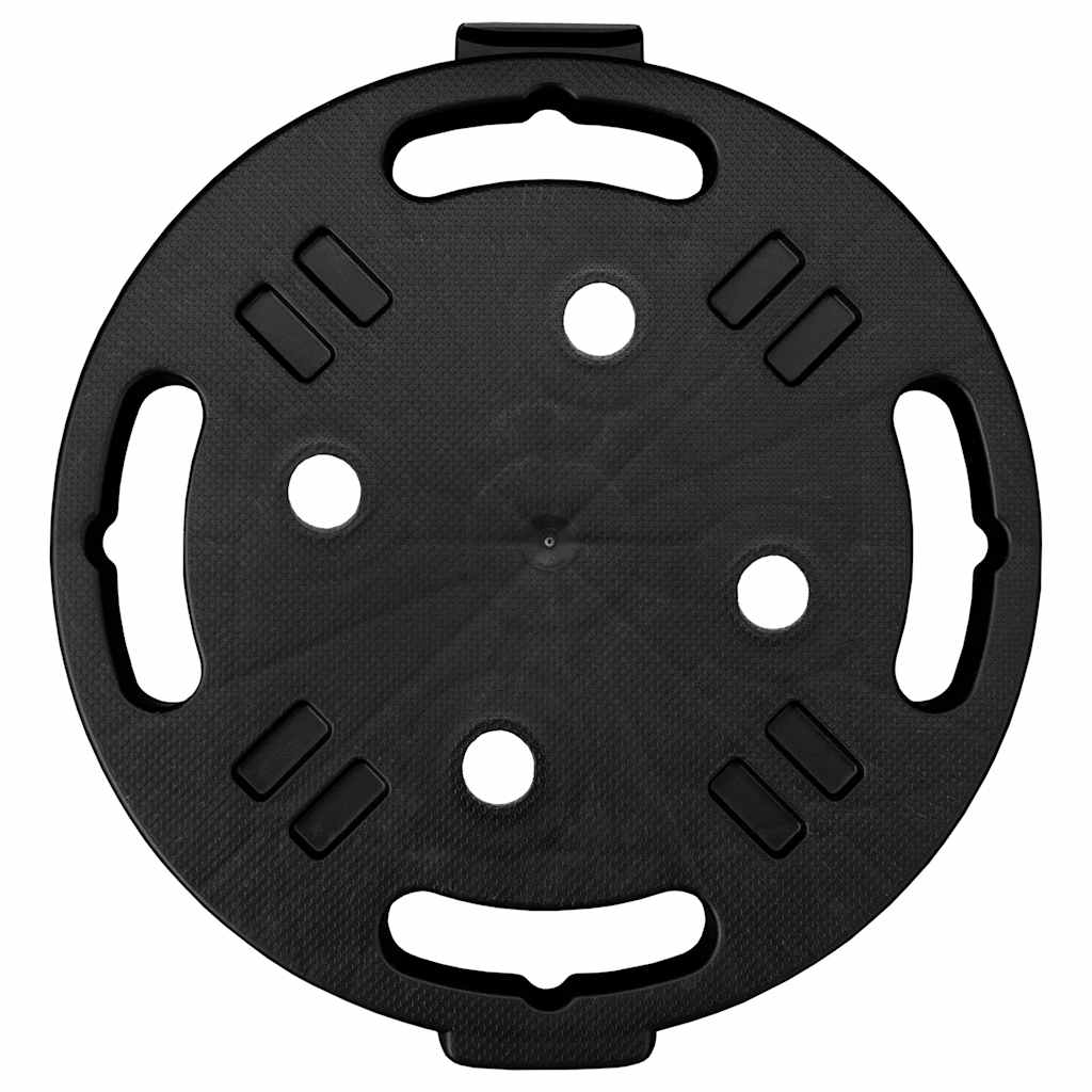 plantevogne 2 stk. med hjul 170 kg diam. 30 cm sort