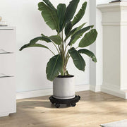 plantevogne 2 stk. med hjul 170 kg diam. 30 cm sort