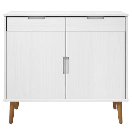 skænk MOLDE 90x40x80 cm massivt fyrretræ hvid