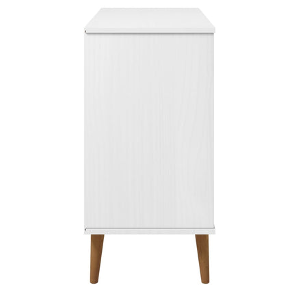 skænk MOLDE 90x40x80 cm massivt fyrretræ hvid