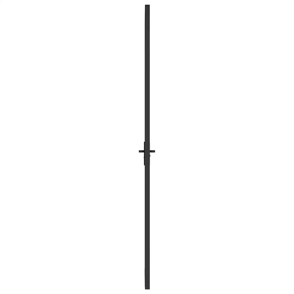 dør 93x201,5 cm sikkerhedsglas og aluminium sort