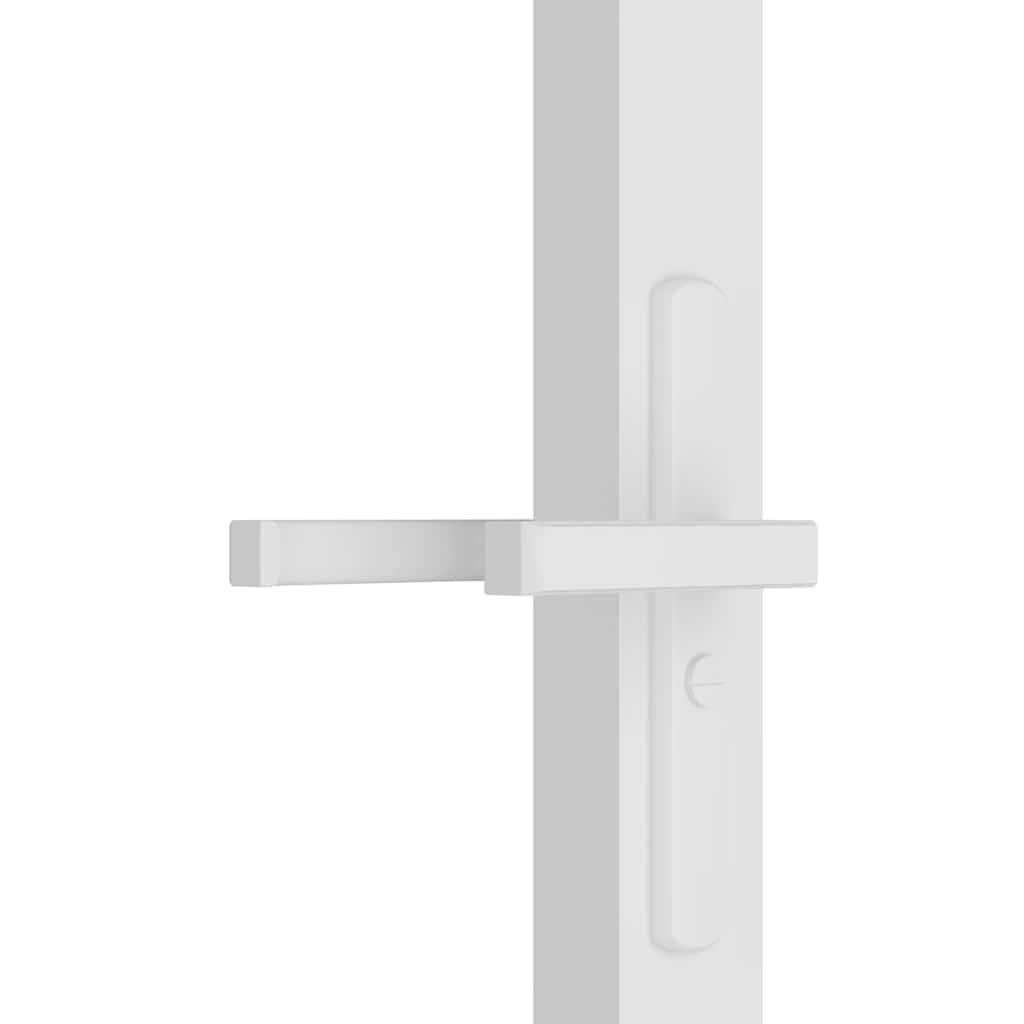 dør 93x201,5 cm sikkerhedsglas og aluminium hvid