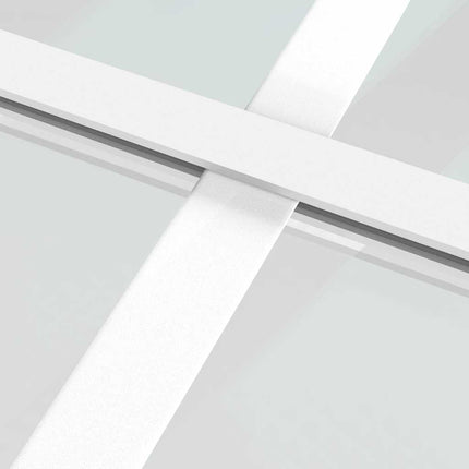 dør 93x201,5 cm mat glas og aluminium hvid