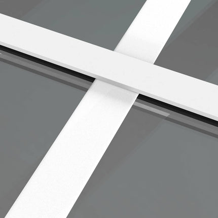 dør 93x201,5 cm sikkerhedsglas og aluminium hvid