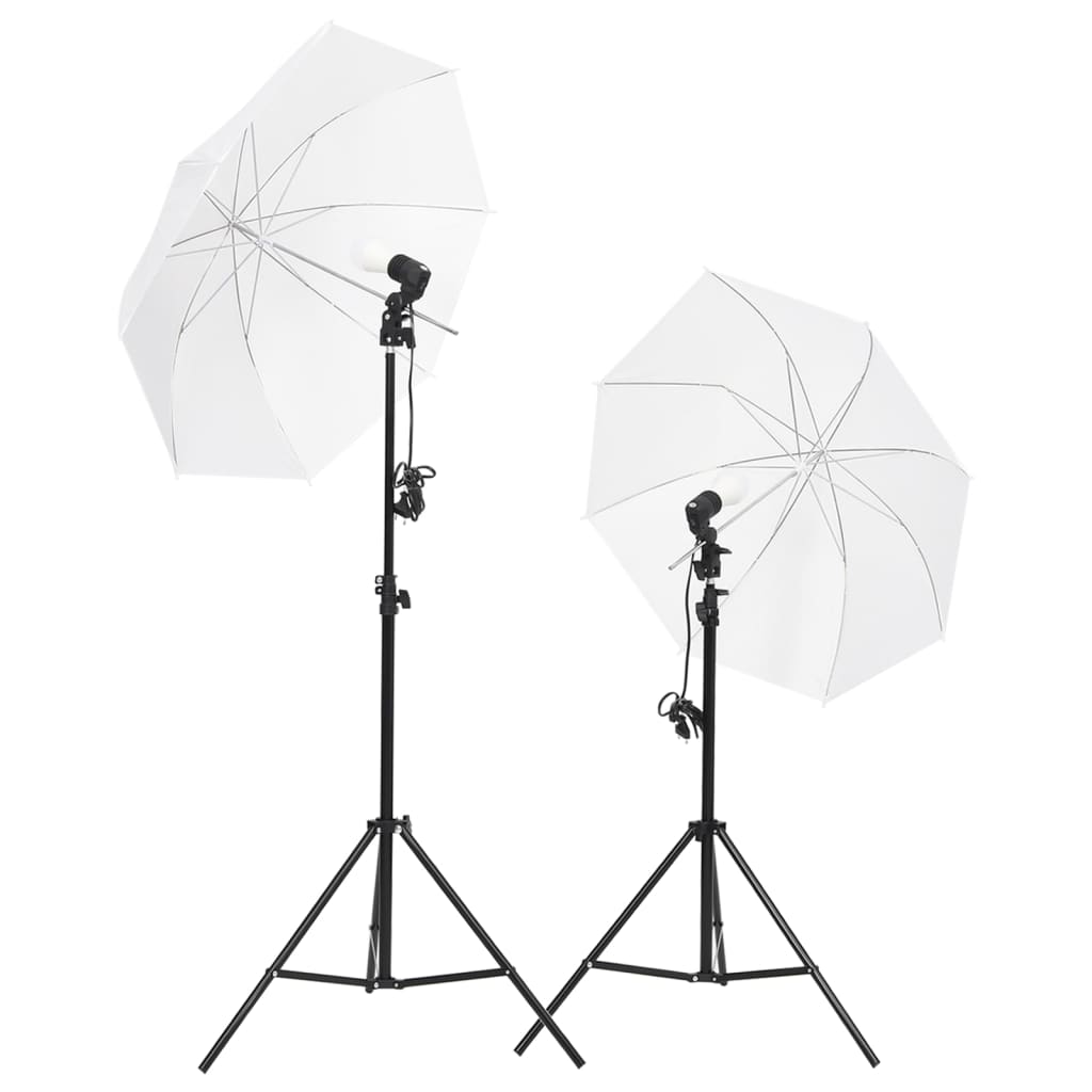 fotostudiesæt med lampesæt og fotobaggrund
