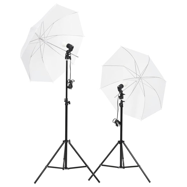fotostudiesæt med lampesæt og fotobaggrund