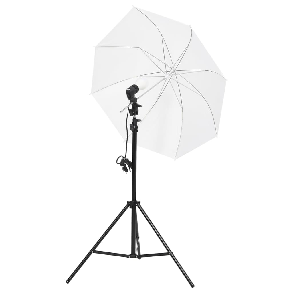 fotostudiesæt med lampesæt + fotobaggrund og reflektor