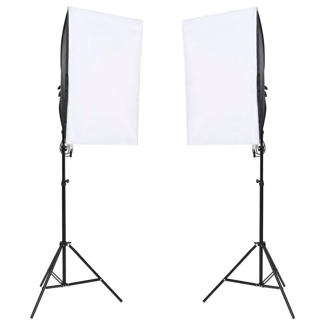 fotostudiesæt med fotolampesæt + fotobaggrund og reflektor