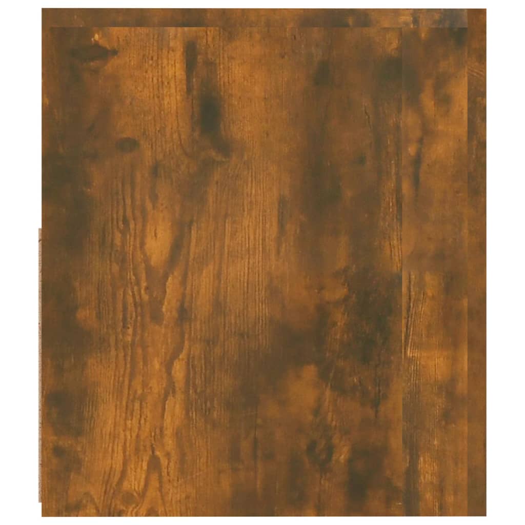 sengeborde med LED-lys 2 stk. 60x35x40 cm røget eg