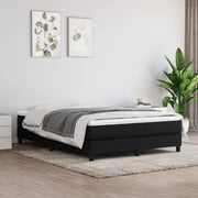 kontinentalseng med madras 140x190 cm stof sort