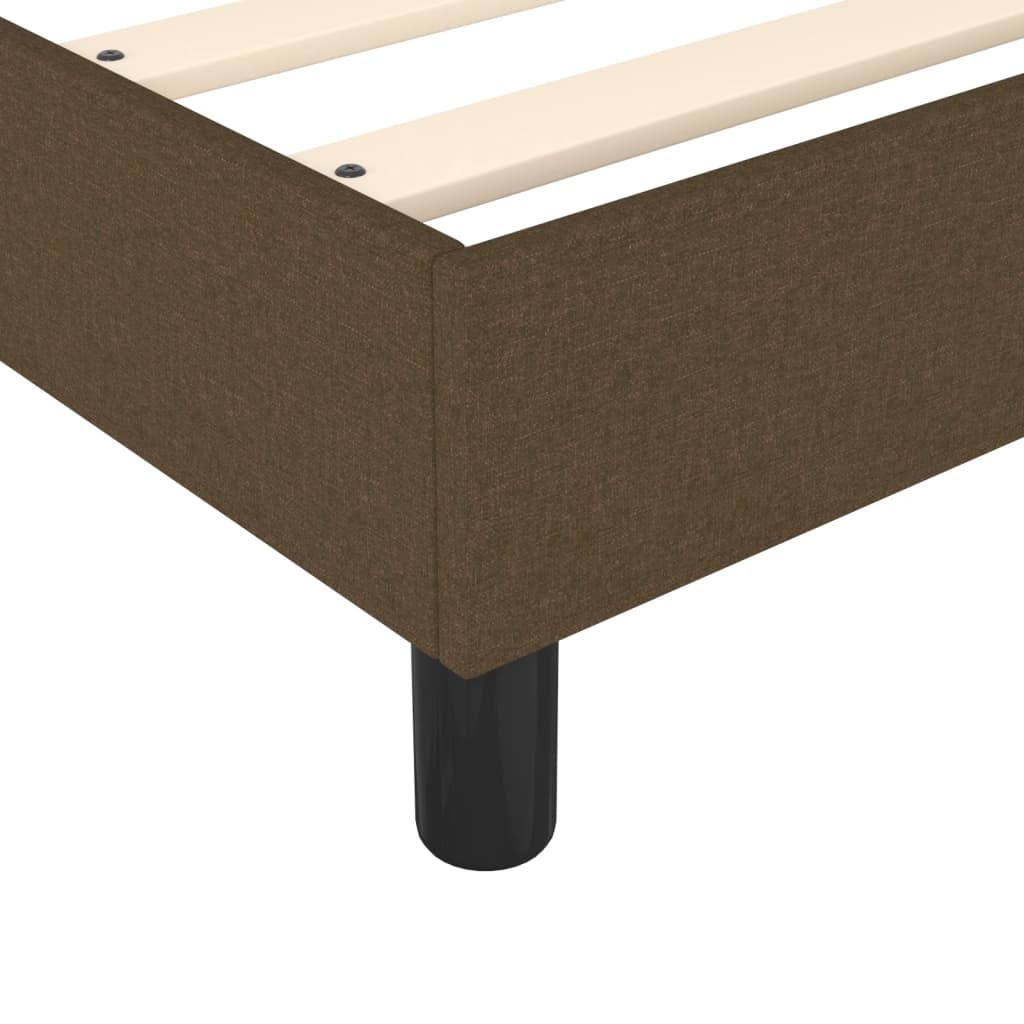 kontinentalseng med madras 200x200 cm stof mørkebrun