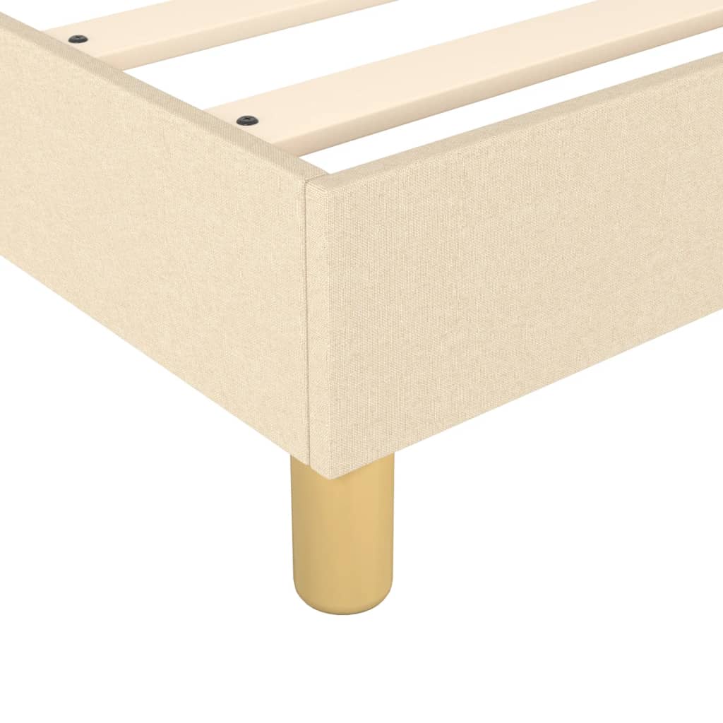 kontinentalseng med madras 90x190 cm stof cremefarvet