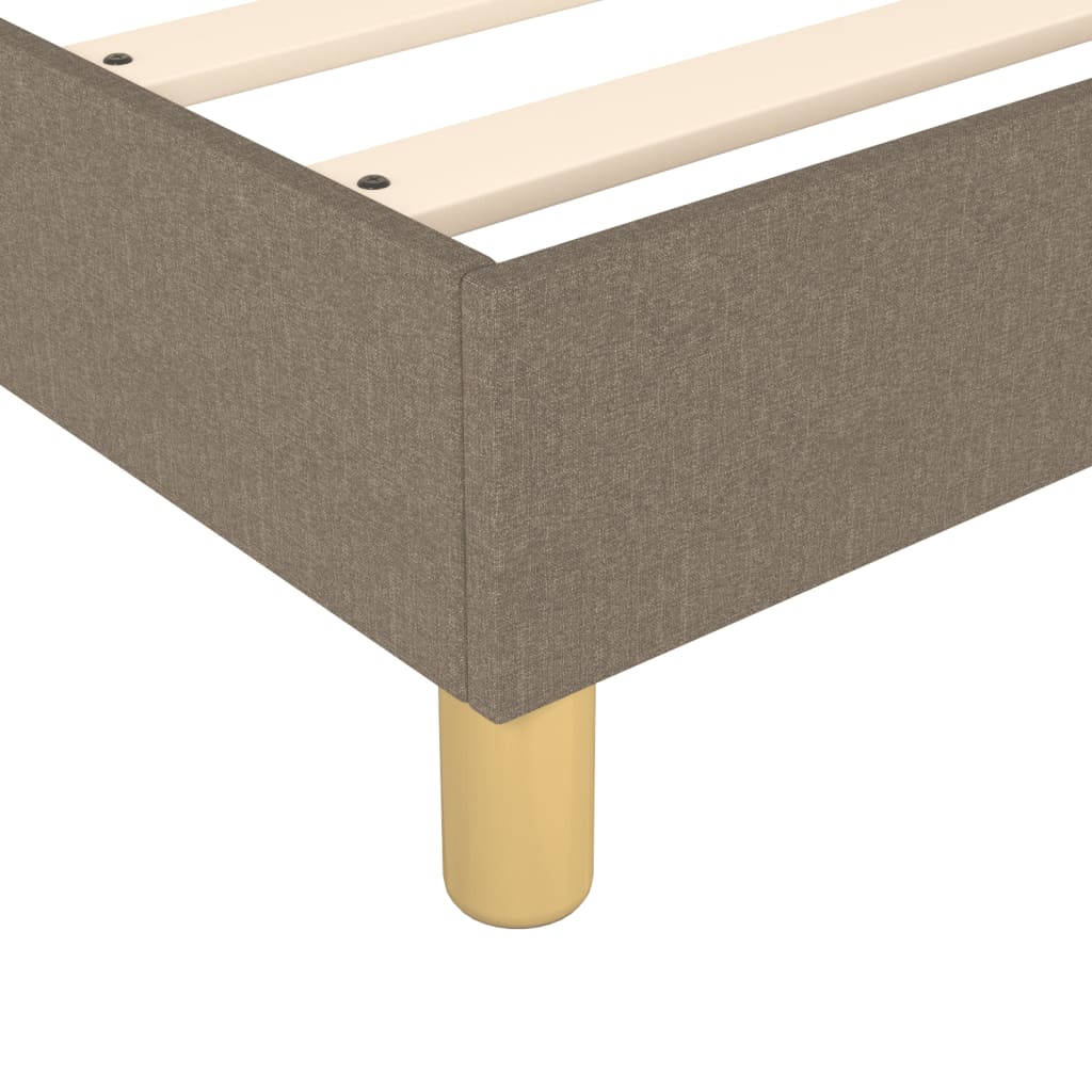kontinentalseng med madras 100x200 cm stof gråbrun