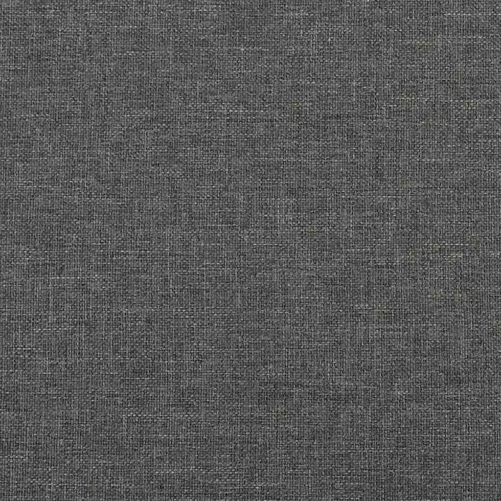 kontinentalseng med madras 140x190 cm stof mørkegrå