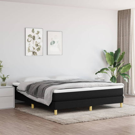 kontinentalseng med madras 160x200 cm stof sort