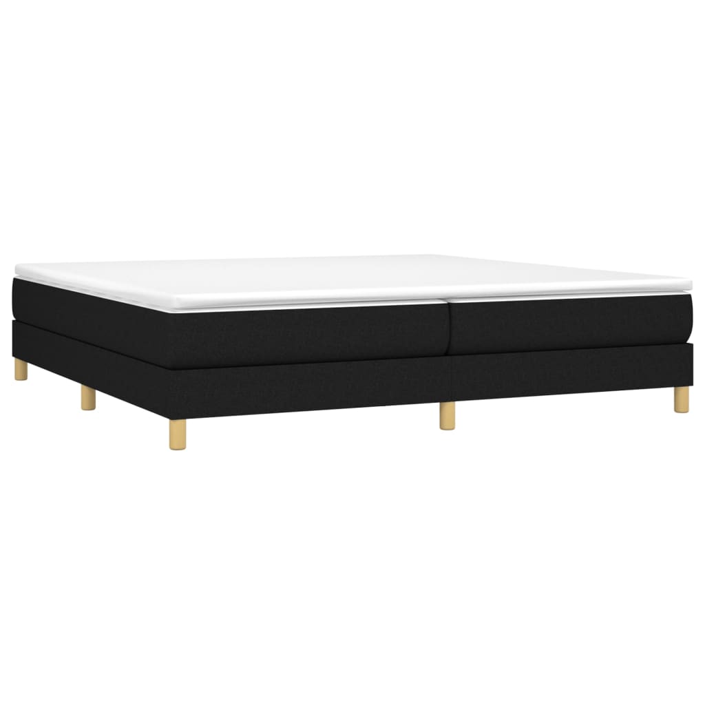 kontinentalseng med madras 200x200 cm stof sort