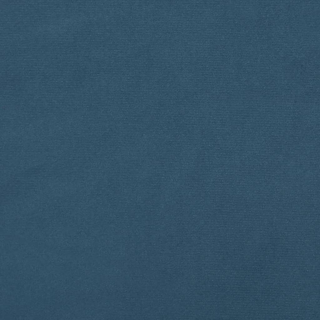 kontinentalseng med madras 200x200 cm fløjl mørkeblå