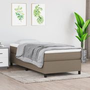 kontinentalseng med madras 90x200 cm stof gråbrun