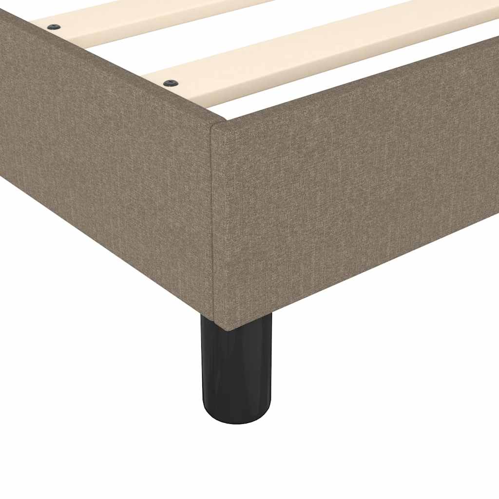 kontinentalseng med madras 140x190 cm stof gråbrun
