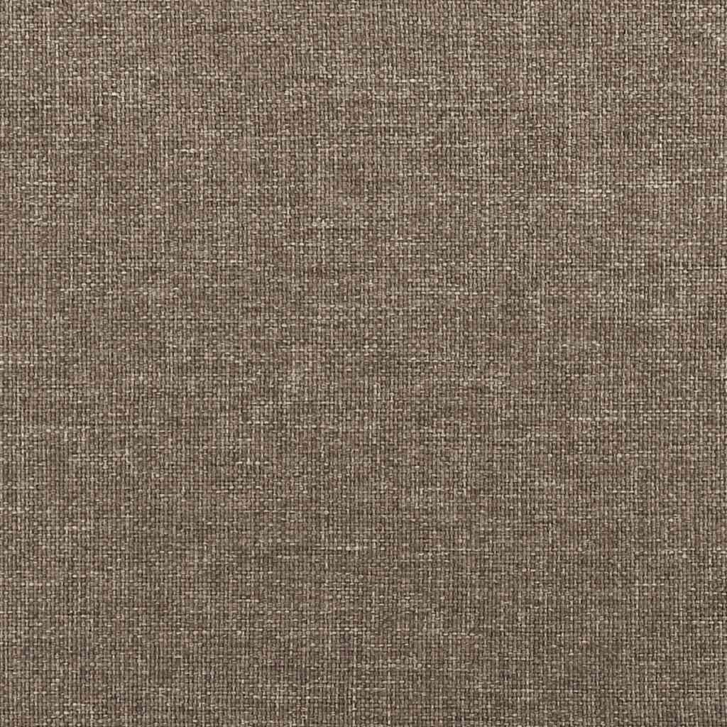 kontinentalseng med madras 140x190 cm stof gråbrun