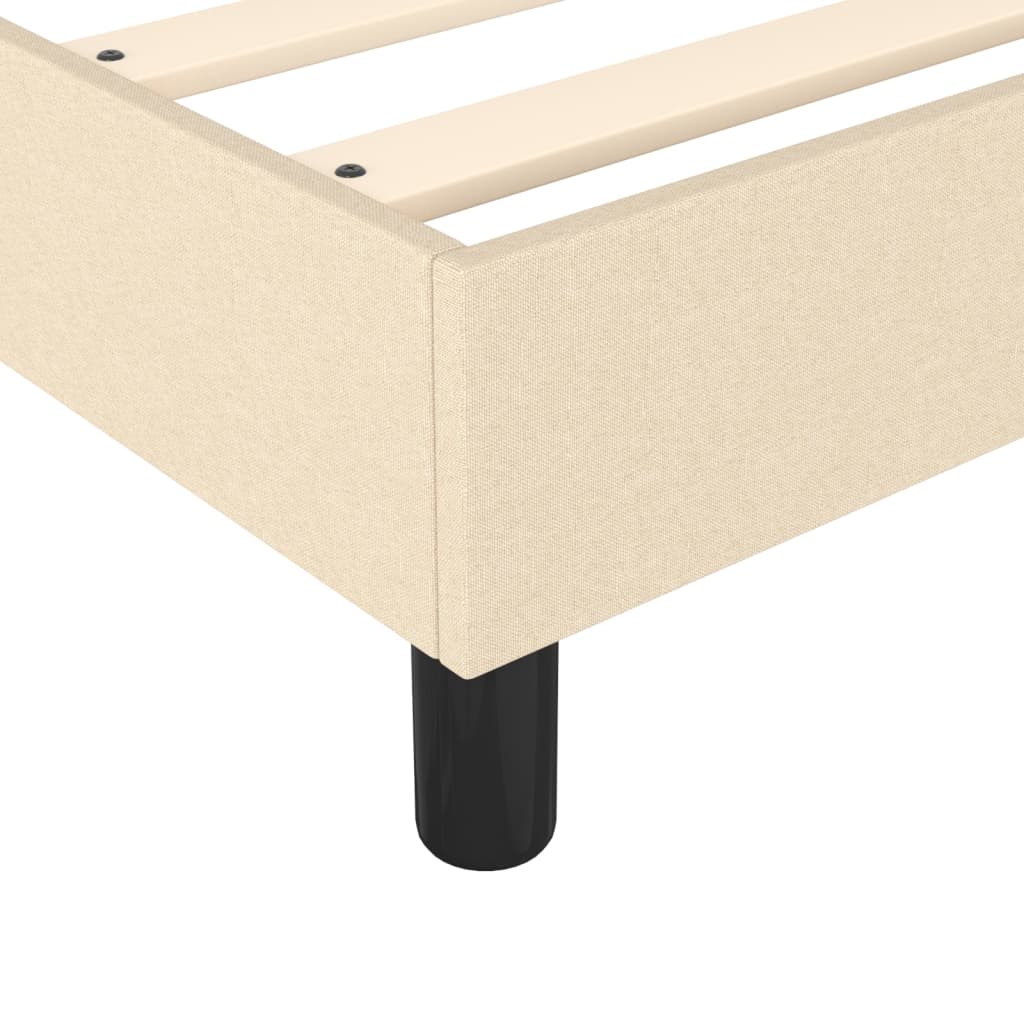 kontinentalseng med madras 140x190 cm stof cremefarvet