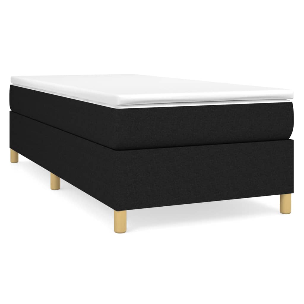 kontinentalseng med madras 90x190 cm stof sort