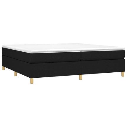 kontinentalseng med madras 200x200 cm stof sort