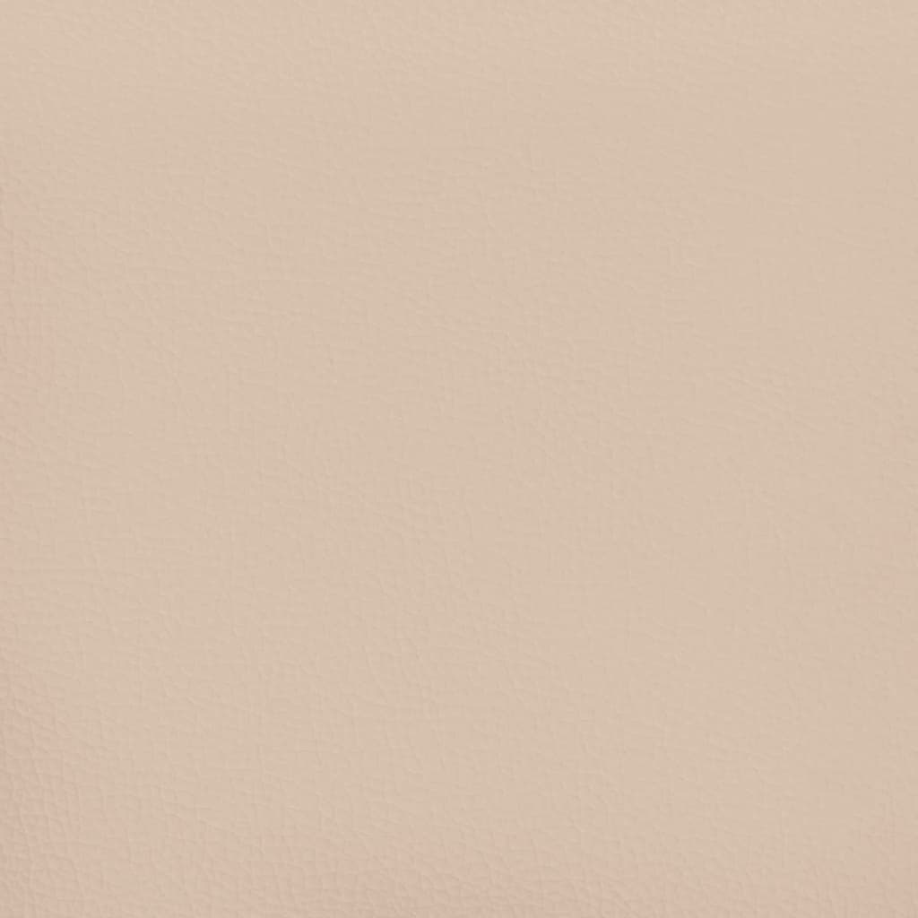 kontinentalseng 90x190 cm kunstlæder cappuccinofarvet