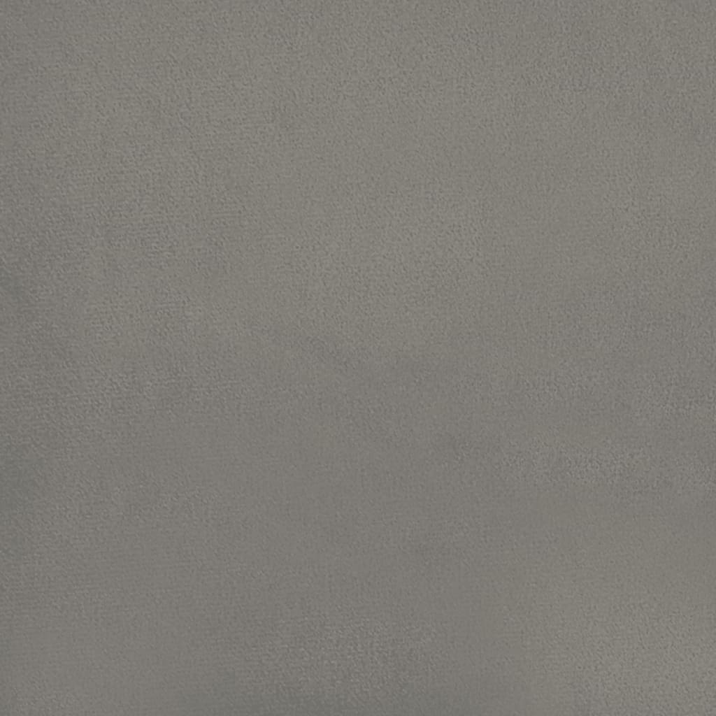 kontinentalseng med madras 100x200 cmfløjl lysegrå