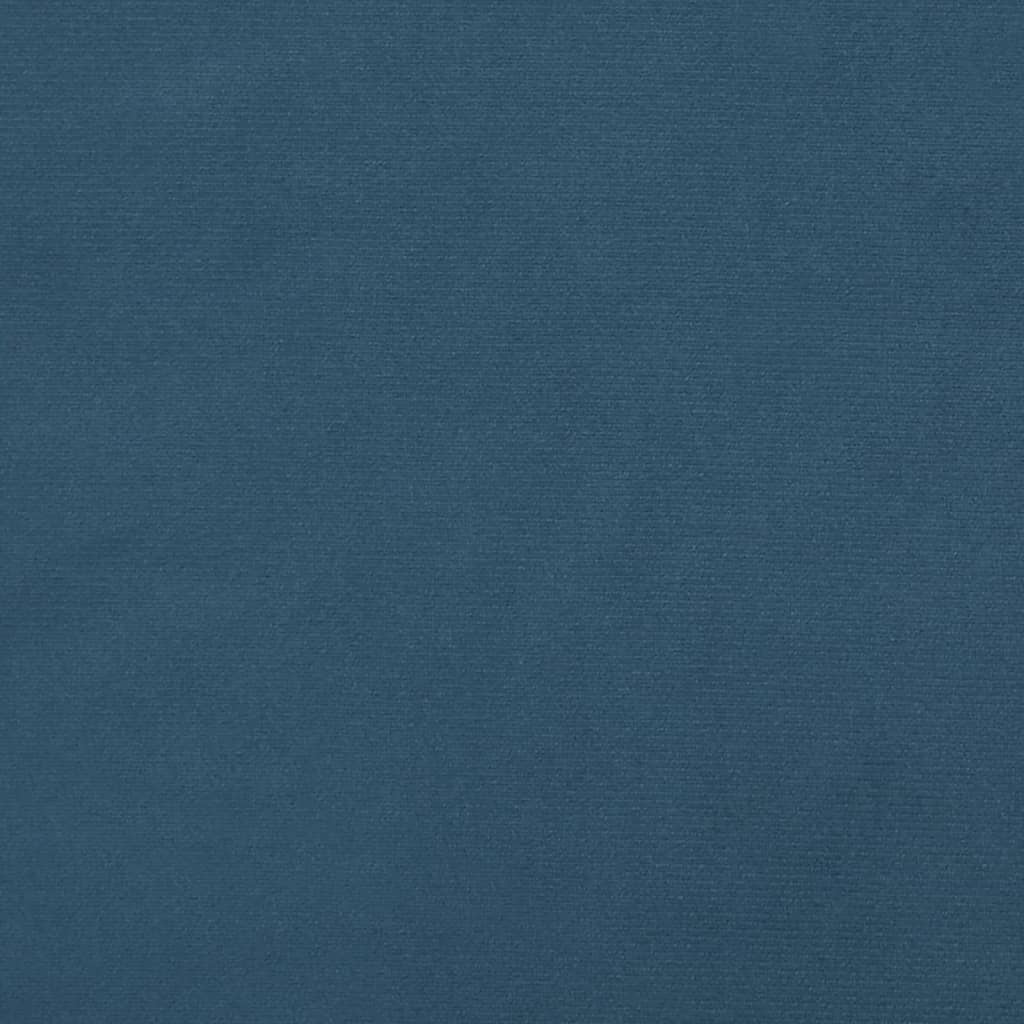 kontinentalseng med madras 160x200 cm fløjl mørkeblå