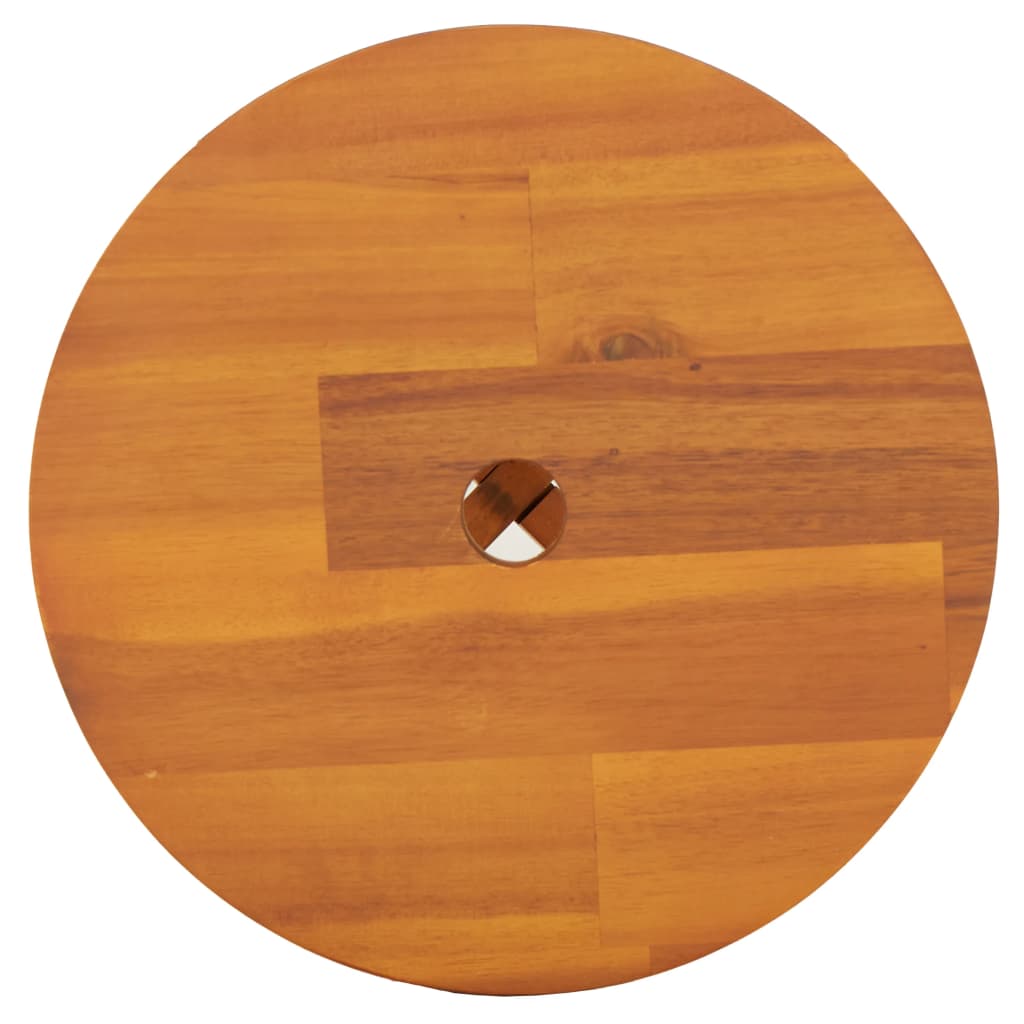 taburet 38x38x45 cm rund massivt akacietræ